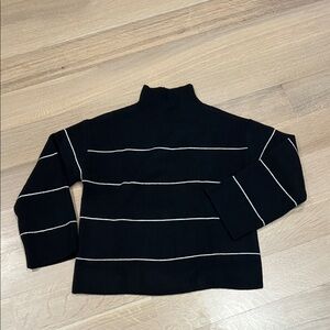 H&M Black and White Women's Turtleneck Sweater